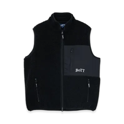 BoTT Fleece Zip Up Vest "Black"