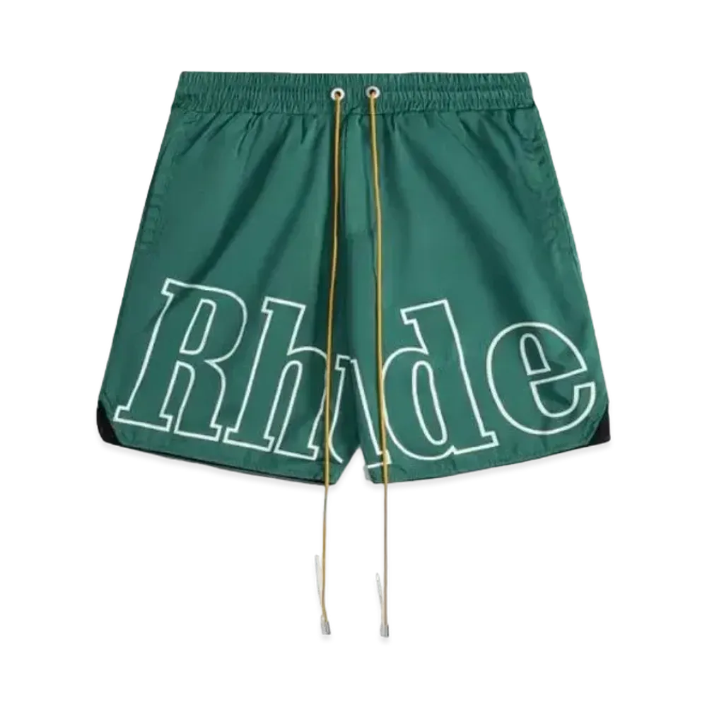 RHUDE Logo Track Short "Green"