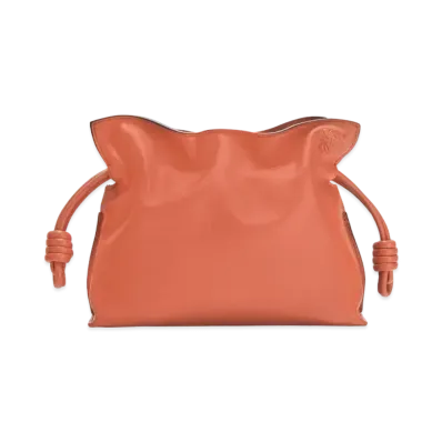LOEWE Flamenco Clutch In Nappa Calfskin "Vermillion"