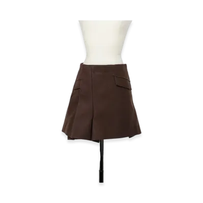 sacai Wool Melton Skirt "Brown"