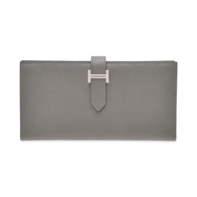 Hermes Bearn Soufflet Veau Epsom "Gris Meyer/Silver"
