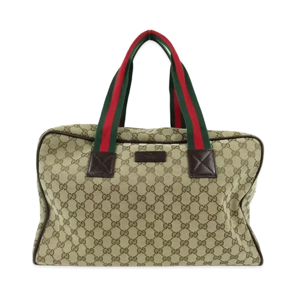 GUCCI GG Canvas Boston Bag "Beige"