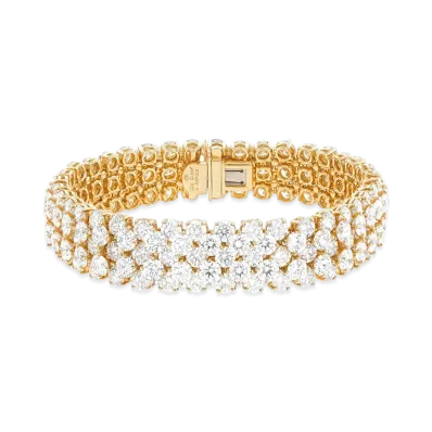 Van Cleef & Arpels A Cheval bracelet 5 rows model "18K Yellow gold/Diamond"