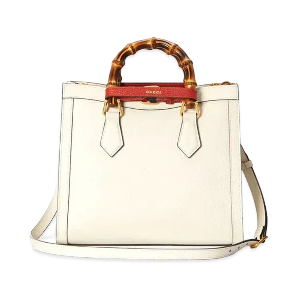 GUCCI Gucci Diana Small Tote Bag "White Leather"