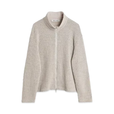 OUR LEGACY Shrunken Fullzip Polo Rope Weave "Musk Dusk"