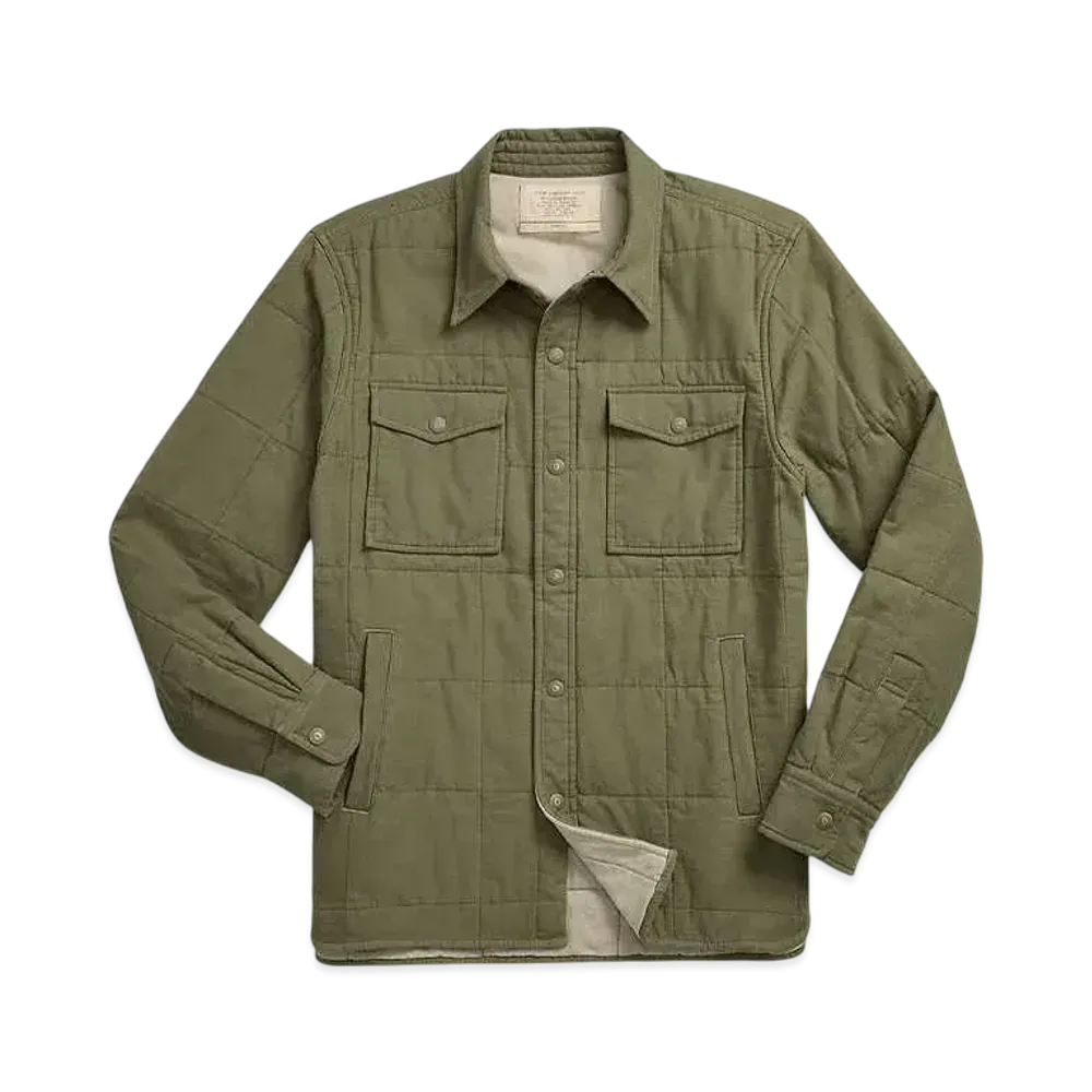 RRL Ralph Lauren Quilting Twill Shirt Jacket "Green"