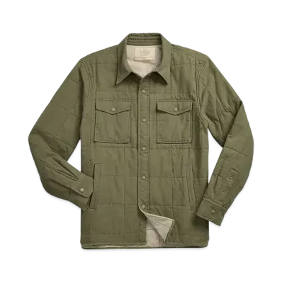 RRL Ralph Lauren Quilting Twill Shirt Jacket "Green"
