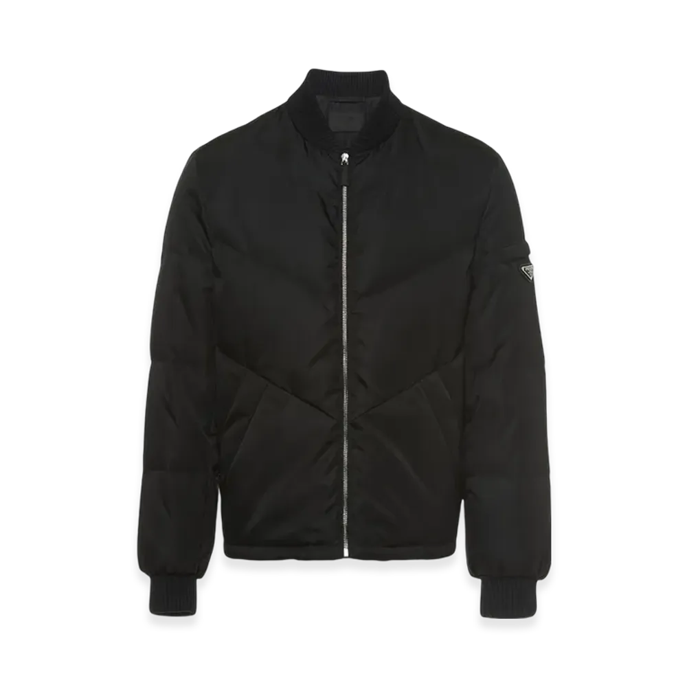 PRADA Re-Nylon Cropped Down Jacket "Black"