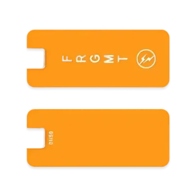 FRAGMENT CUSTOM BACK FRGMT Luggage Tag "Neon Orange"