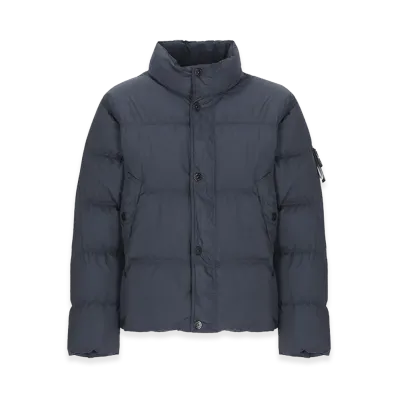 Stone Island Down Jacket In Lightweight Recycled Nylon Reps "Blue"
