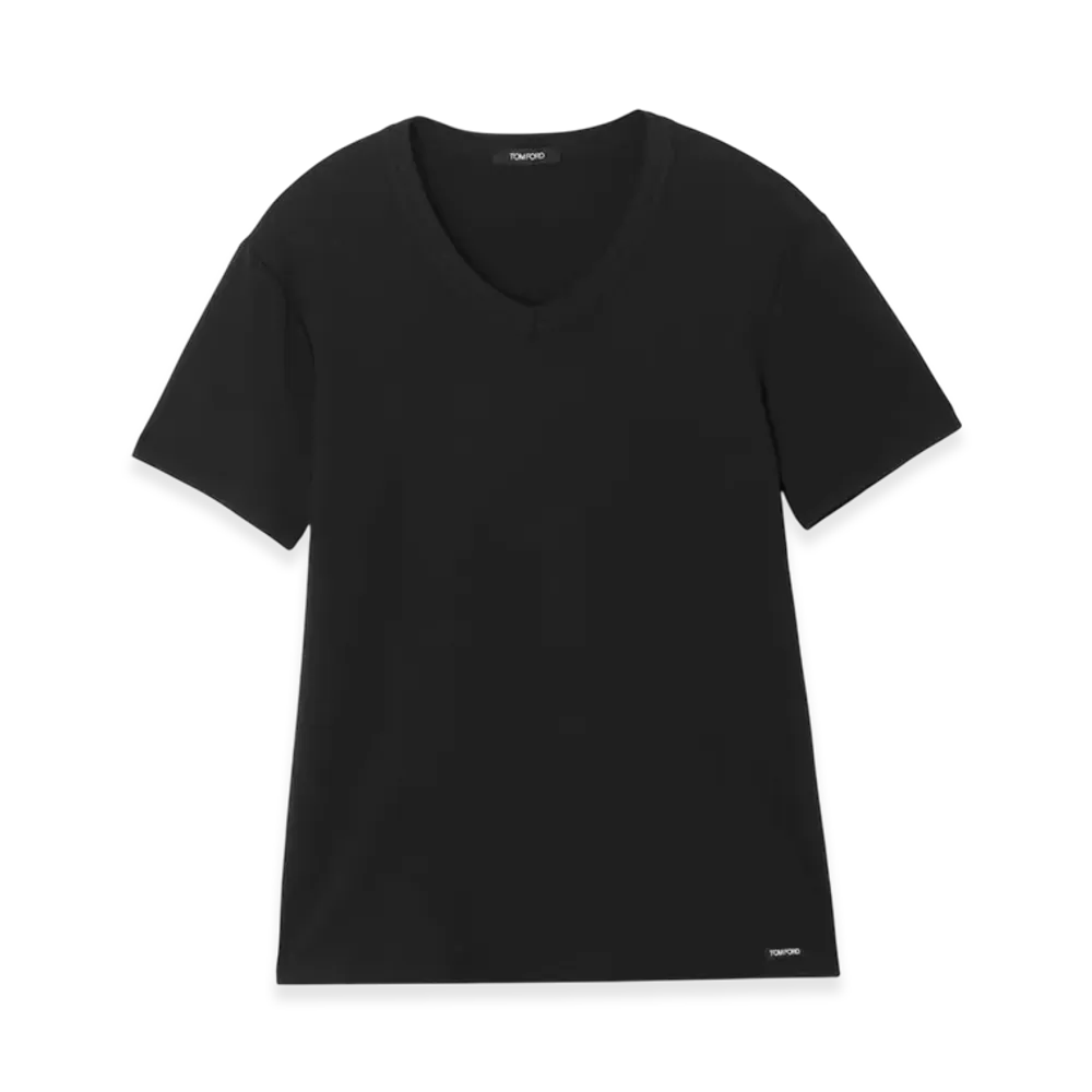 TOM FORD V-Neck Tee "Black"
