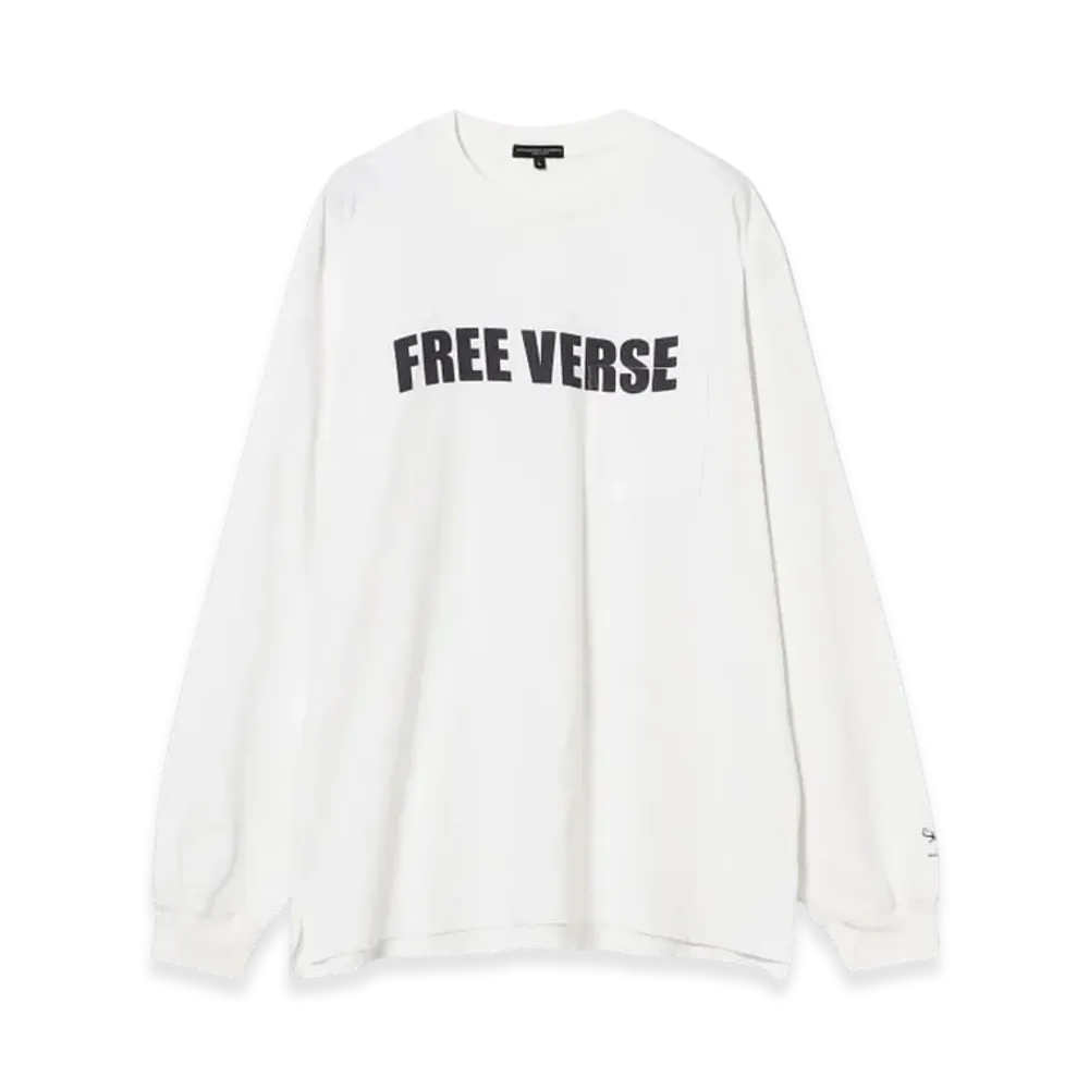 ENGINEERED GARMENTS Crew Neck Long Sleeve Tee "White"