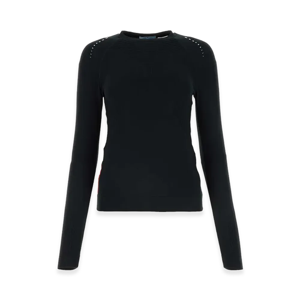 PRADA Women's Tech Fabric T-Shirt "Black"
