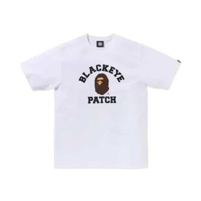 A BATHING APE x Black Eye Patch College Tee "White"