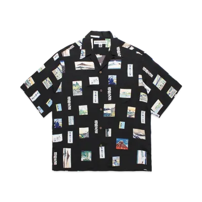 WACKO MARIA x Katsushika Hokusai Hawaiian Shirt "Black"