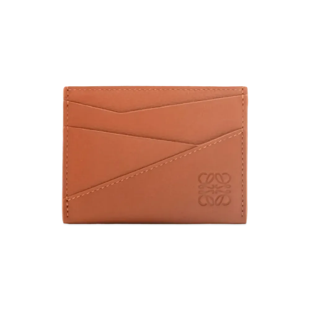 LOEWE Puzzle Plain Card Holder Classic Calf "Tan"