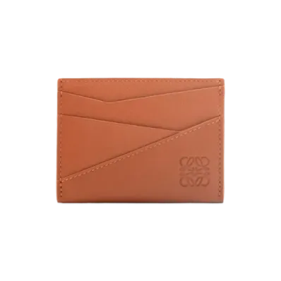 LOEWE Puzzle Plain Card Holder Classic Calf "Tan"