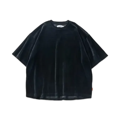 TIGHTBOOTH Velour T-shirt "Black"