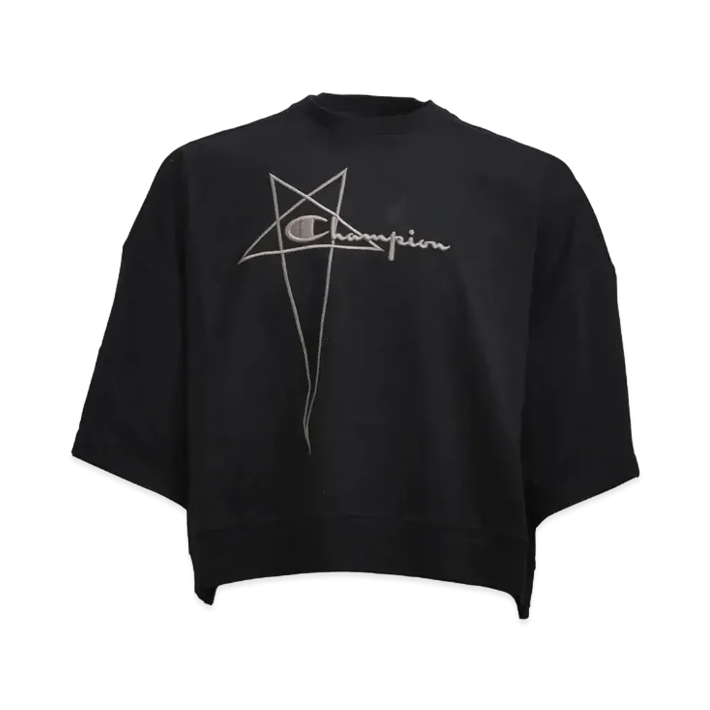 RICK OWENS x Champion Tommy T Cropped "Black"
