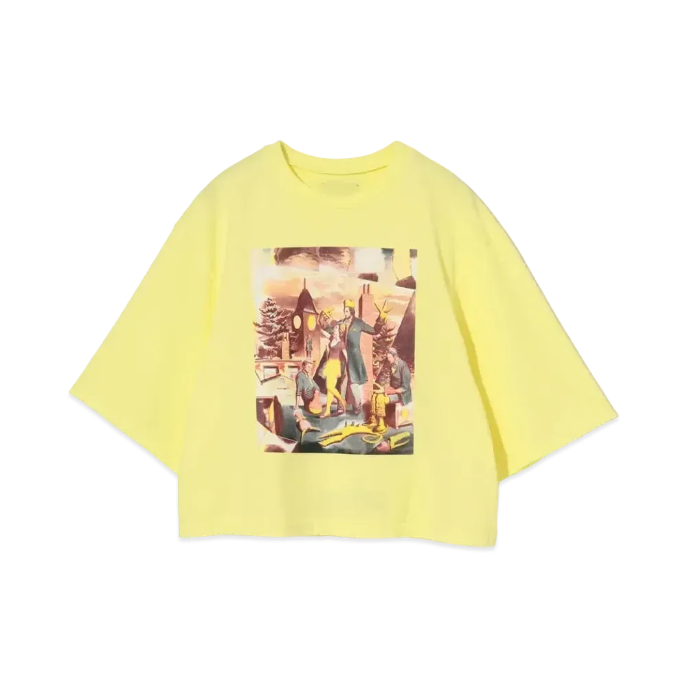 UNDERCOVER Cotton Wide Short T-Shirt "Yellow"