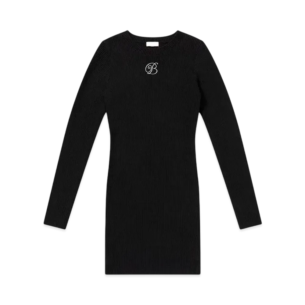 BlackEyePatch B Emblem Ribbed Knit Dress "Black"