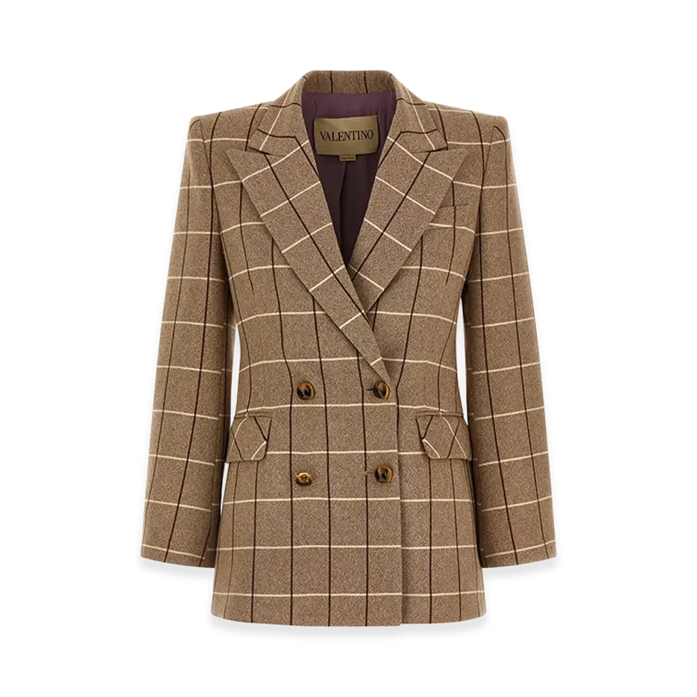 Valentino Garavani Women's Double-Breasted Blazer "Beige"
