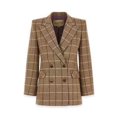 Valentino Garavani Women's Double-Breasted Blazer "Beige"