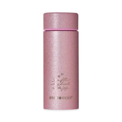STARBUCKS Valentine 2026 Stainless Steel Bottle Glitter Pink 355ml "Light Pink"
