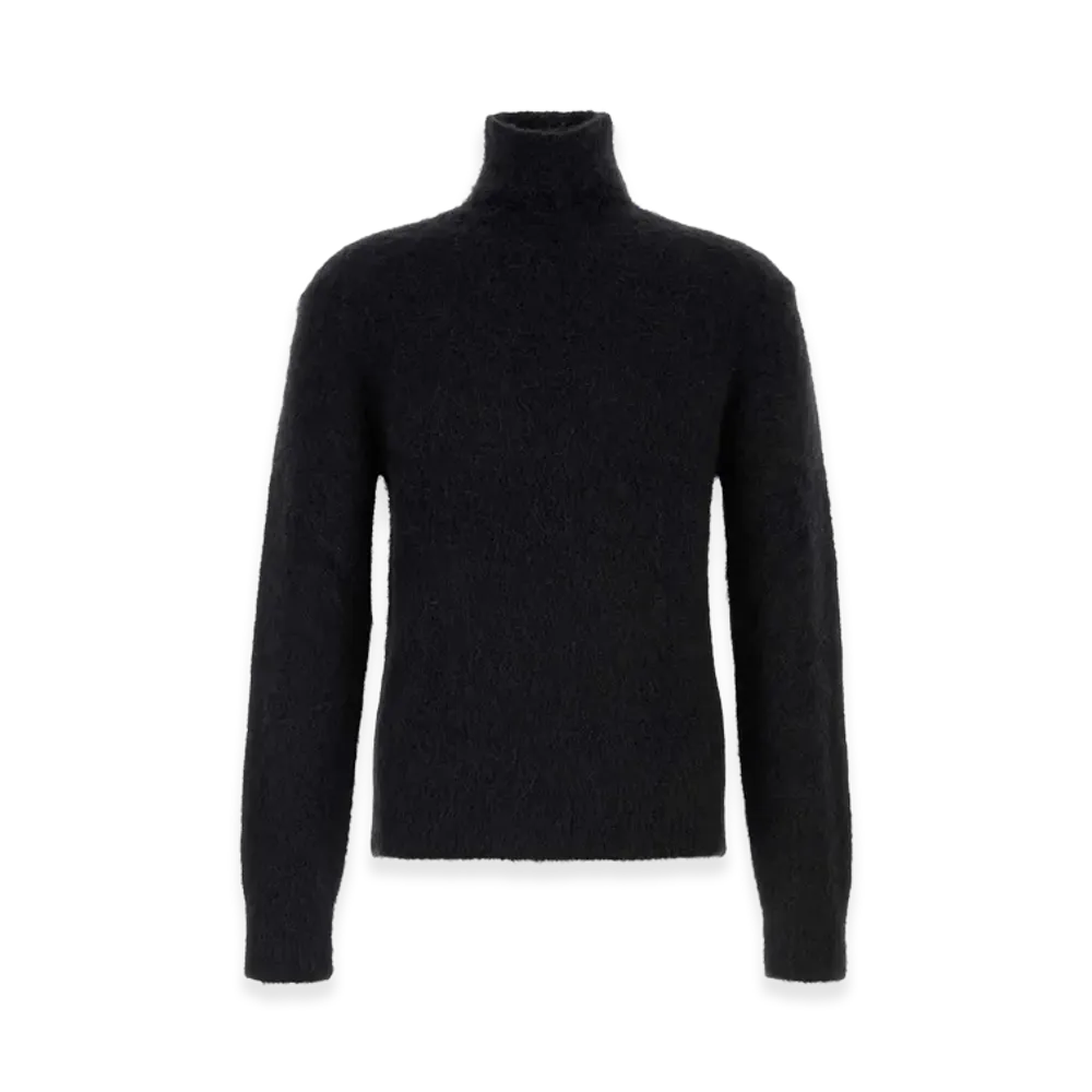 AMI PARIS Stretch Mohair Blend Sweater "Black"