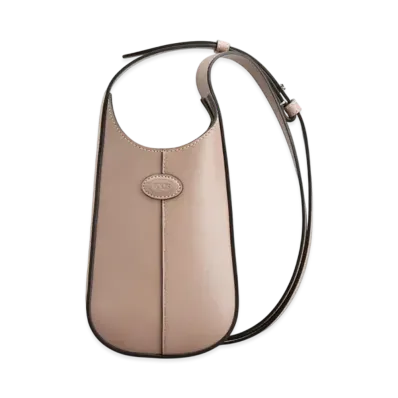 TOD'S Micro Hobo Di Bag in Leather "Beige"