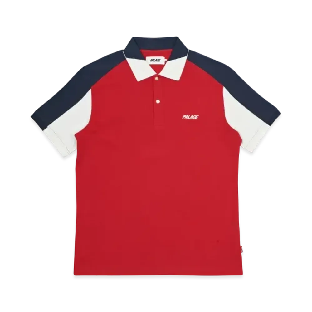 PALACE Angle Polo "Red White"