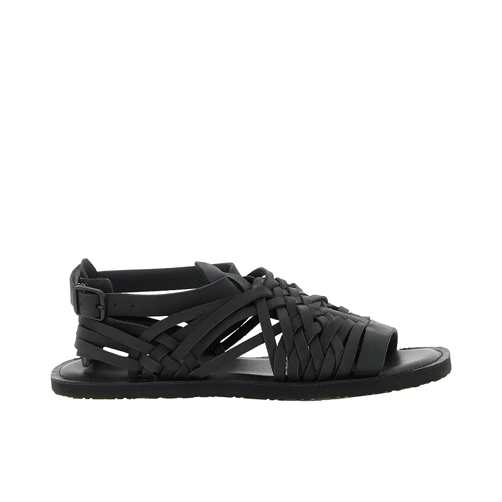 Yohji Yamamoto Oiled Mesh Strap Sandals "Black"
