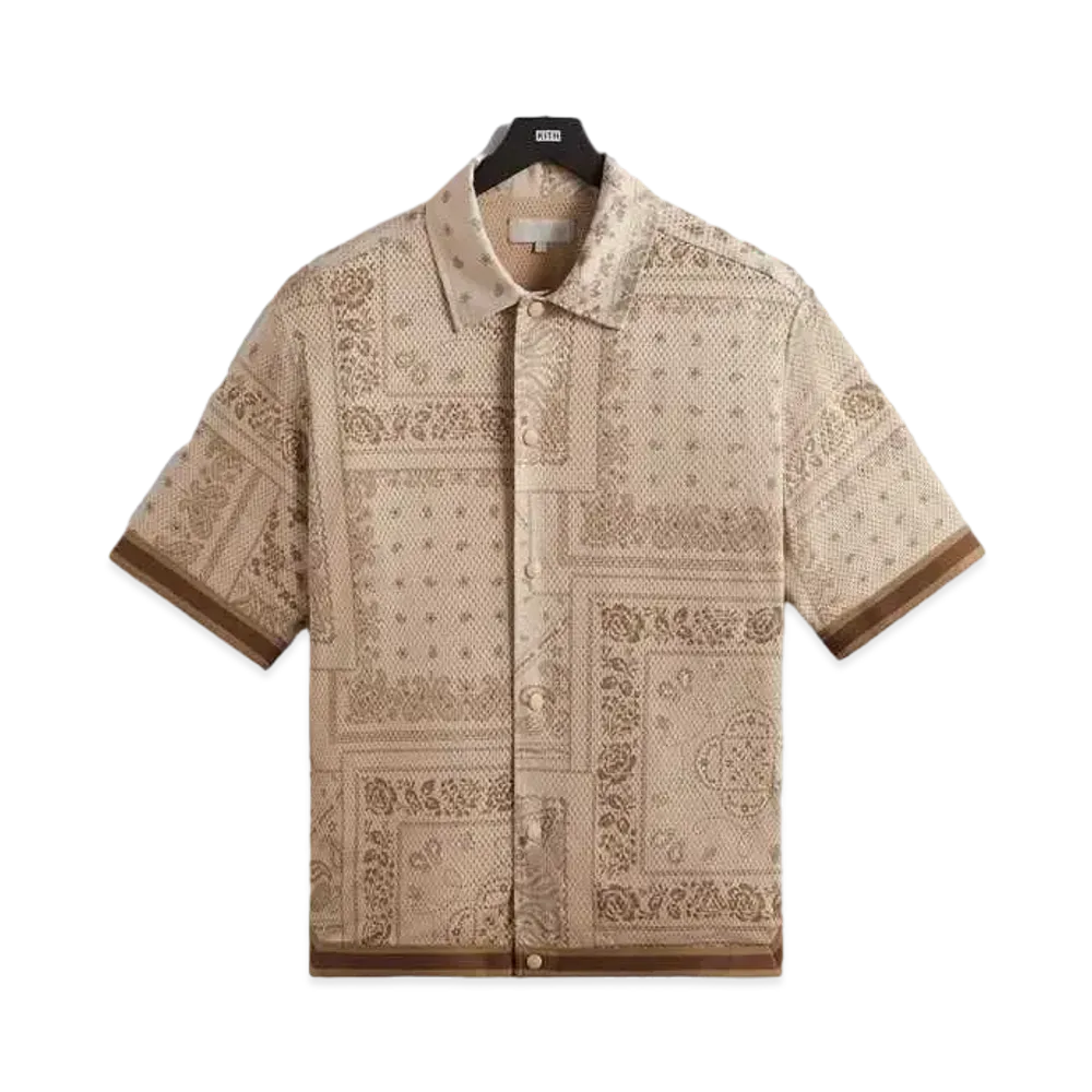 Kith Bandana Mesh Woodpoint Shirt "Canvas"