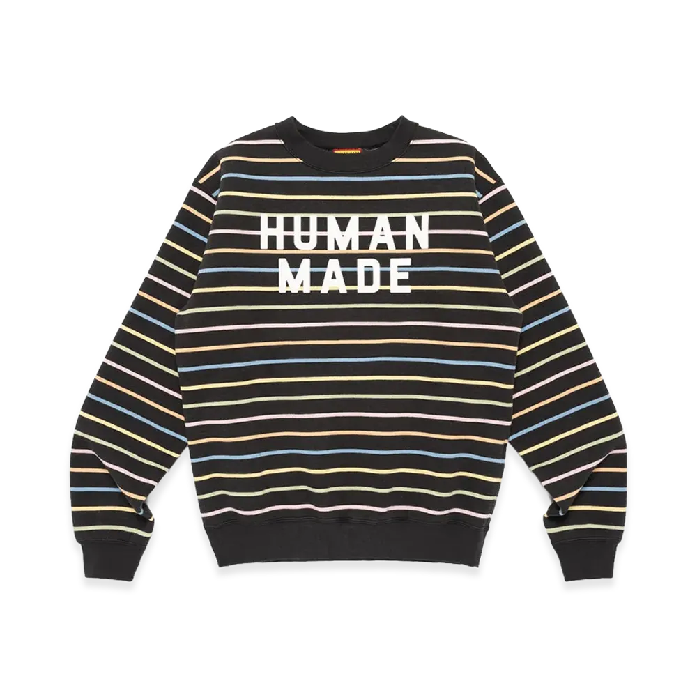HUMAN MADE Multi Striped Sweatshirt "Black"