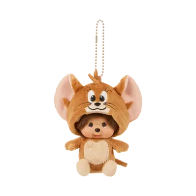 Sekiguchi -Tom and Jerry x Monchhichi- Jelly Monchhichi Big Face SS Keychain