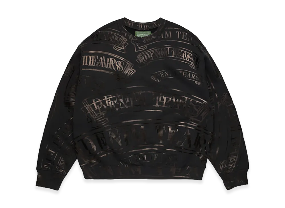 DENIM TEARS DT Banner Crewneck "Black"