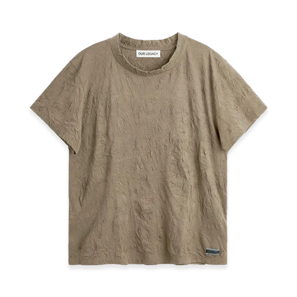 OUR LEGACY Bliss T-Shirt "Olive Crinkle Jersey"