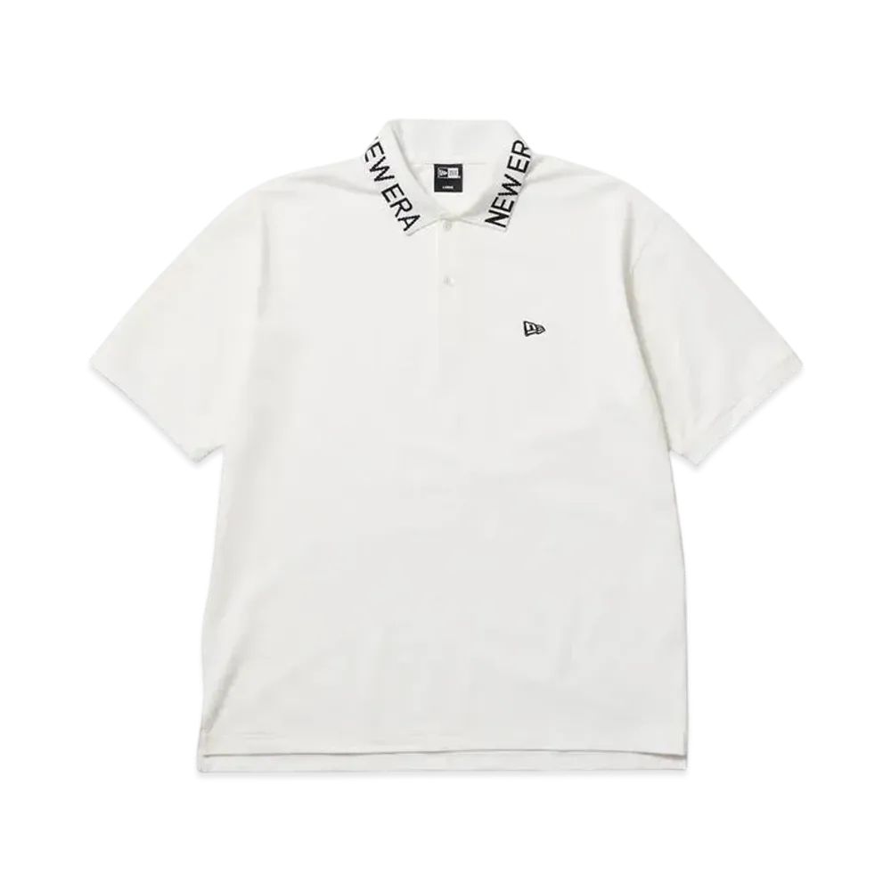 NEW ERA Short Sleeve Oversized Polo Shirt Collar Logo "Off White"