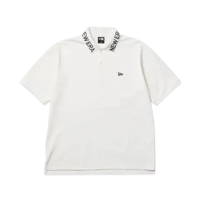 NEW ERA Short Sleeve Oversized Polo Shirt Collar Logo "Off White"