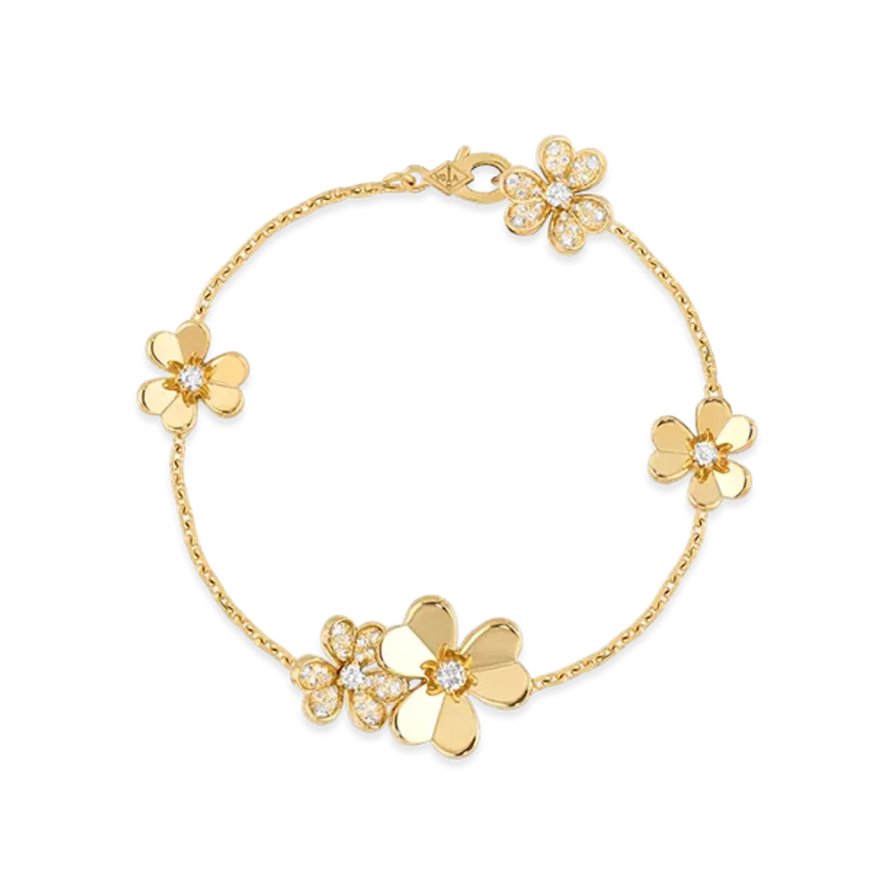 Van Cleef & Arpels Frivole bracelet 5 flowers "18K Yellow gold/Diamond"