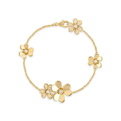 Van Cleef & Arpels Frivole bracelet 5 flowers "18K Yellow gold/Diamond"