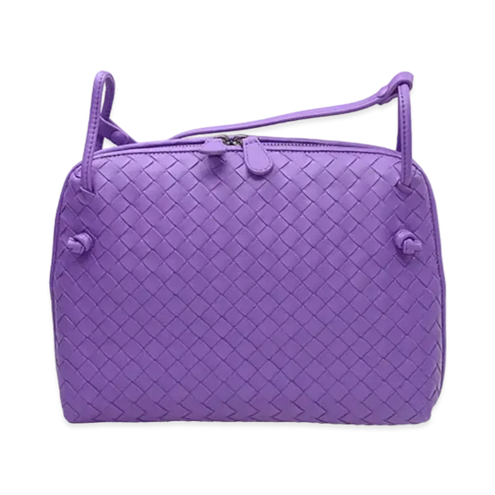 Bottega Veneta Lambskin Crossbody Bag "Purple"