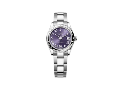 ROLEX Datejust 31mm Oystersteel & White Gold Diamond 278344RBR "Aubergine"