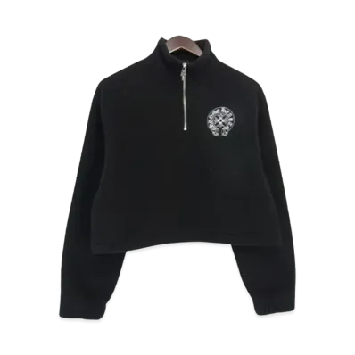 Chrome Hearts Dagger Half Zip Fleece Jacket "Black"
