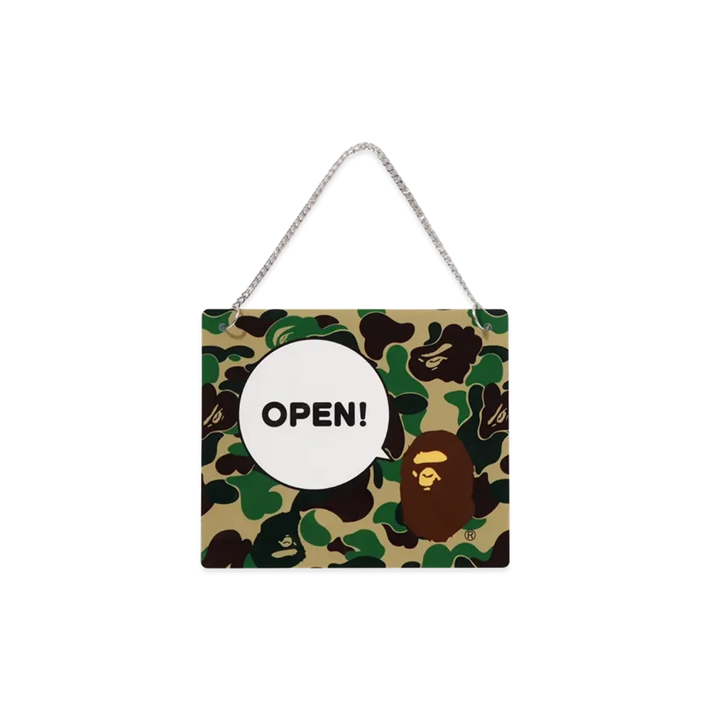 A BATHING APE ABC Camo Open / Closed Signboard "Multi"