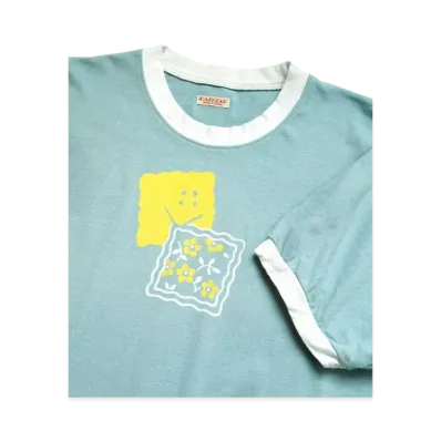 KAPITAL 20 India Ringer Tee "Blue Grey"