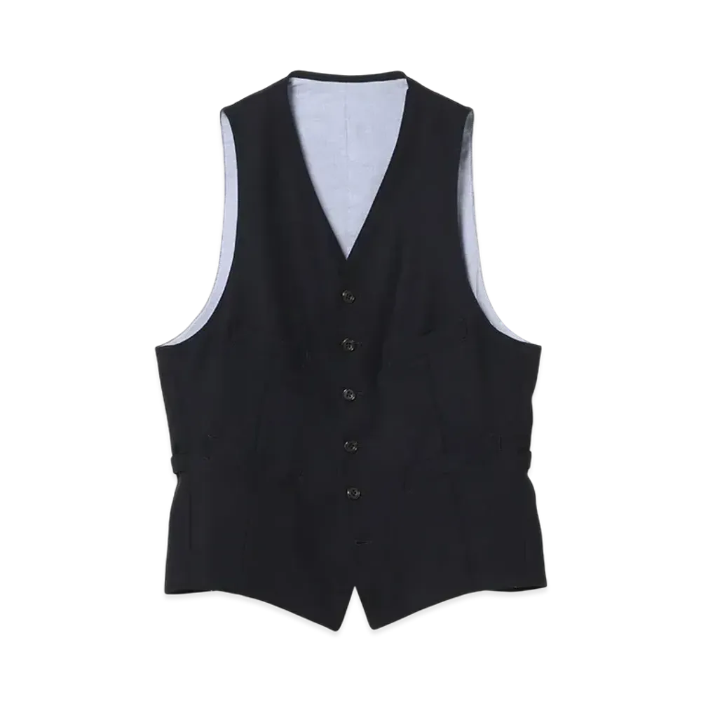 BEAMS Waistcoat Flannel "Navy"