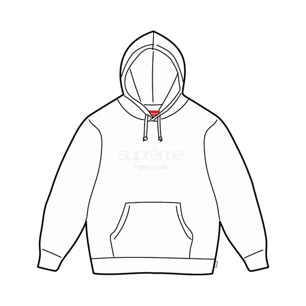 Supreme Classic Logo Hooded Sweatshirt "White"
