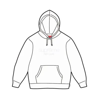 Supreme Classic Logo Hooded Sweatshirt "White"