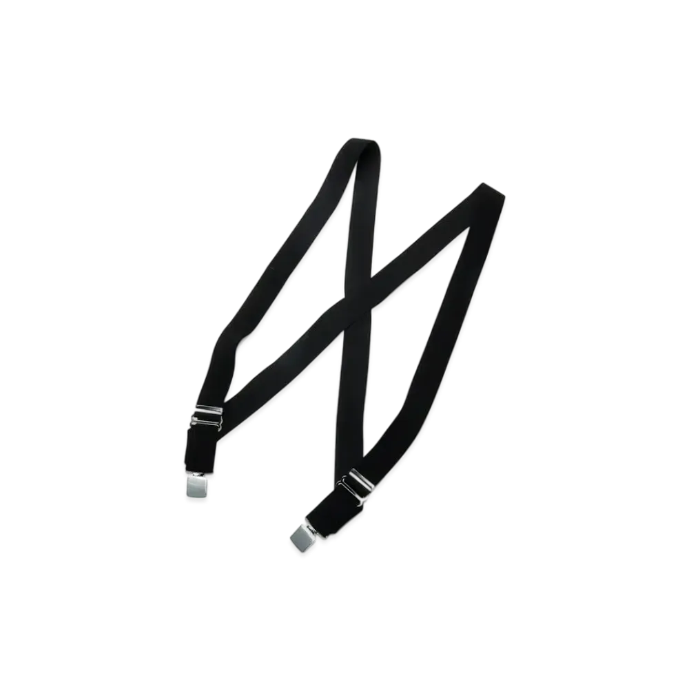 Yohji Yamamoto Pour Homme 40MM WOOLLY ELASTIC BAND X SUSPENDER "Black"